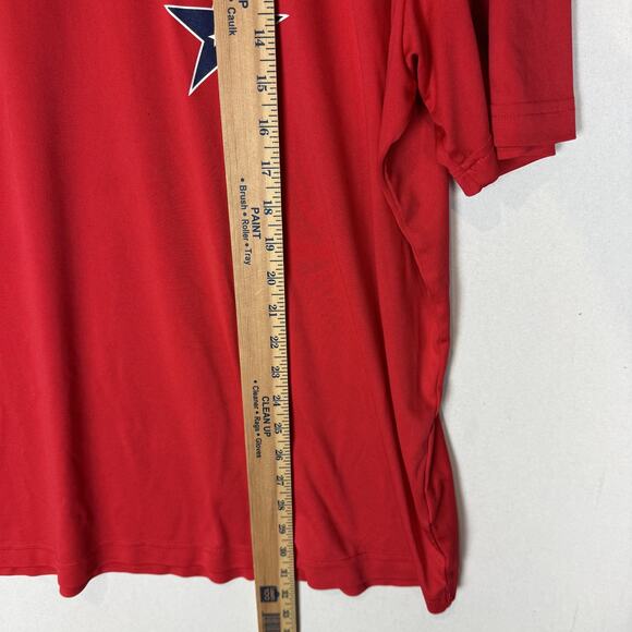 Sport-Tek Texas Rangers T-Shirt Mens 2XL Red Wordmark Short Sleeve Crew Neck - Picture 10 of 11